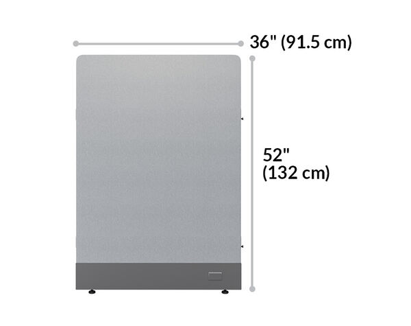 cube panel is thirty six inches long and fifty two inches tall